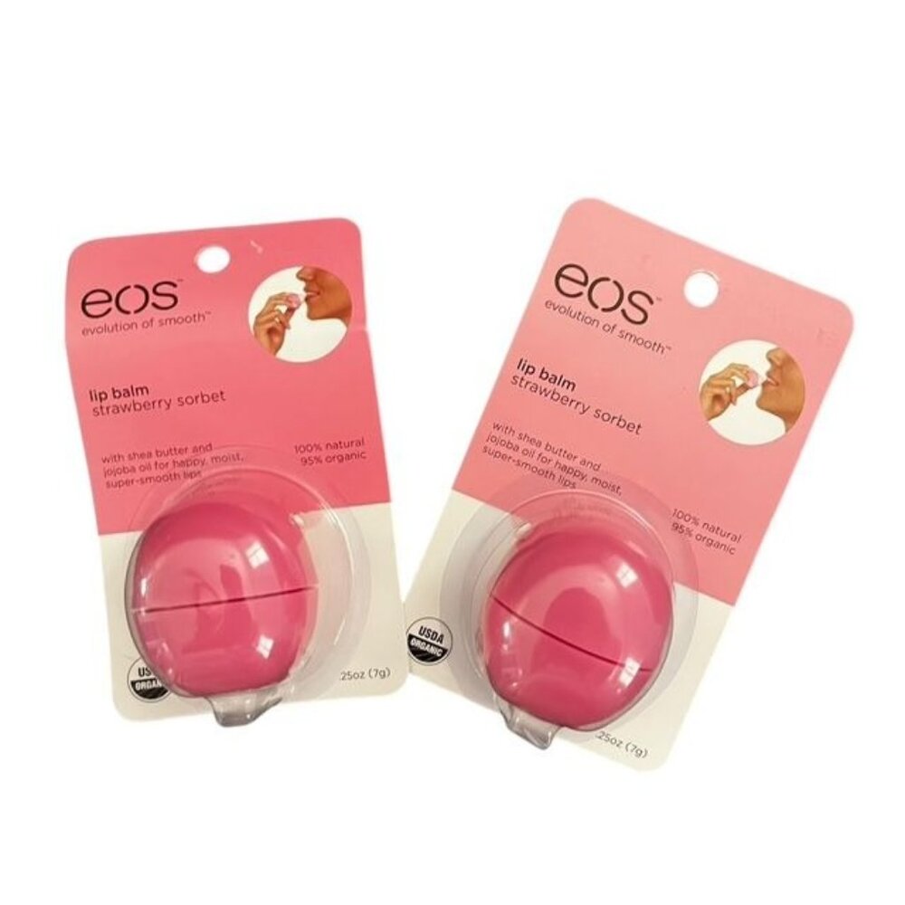 Eos Strawberry Sorbet Lip Balms Set of 2